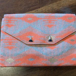 City Slim Clutch - Aztec Coral